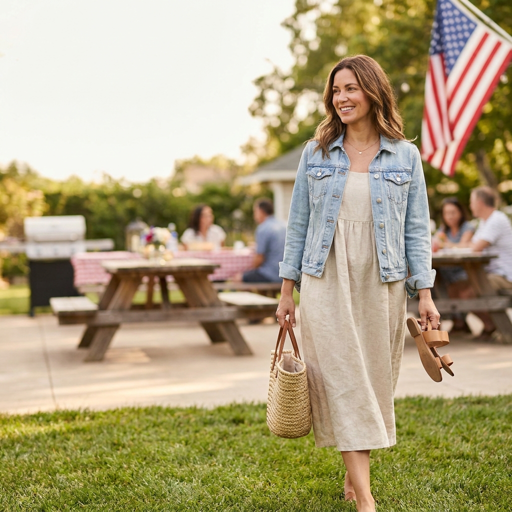 What to wear to a Memorial Day weekend BBQ (guest outfits that are casual but polished)