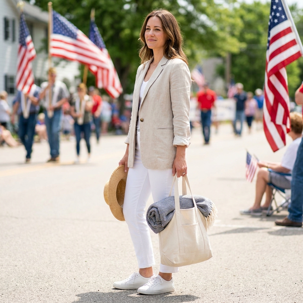 What to wear to a Memorial Day weekend parade or outdoor ceremony (comfortable, respectful, practical)