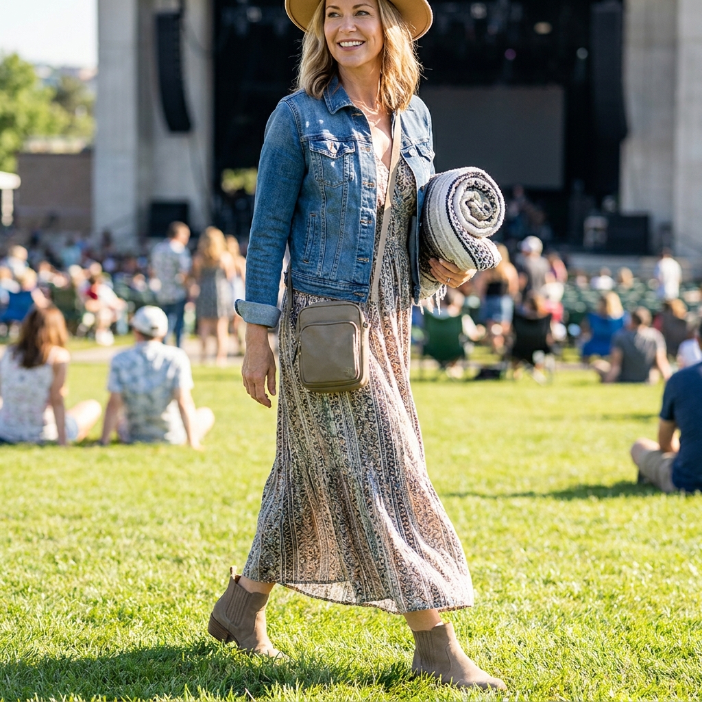 What to wear to an outdoor summer concert (comfortable, cute, and practical)