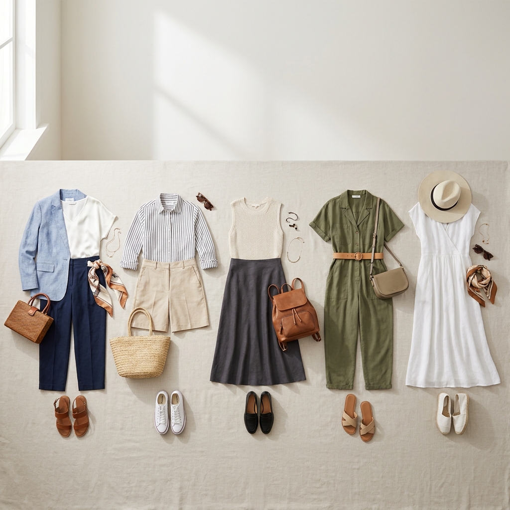 How to build a 5-outfit summer ‘uniform’ for busy weekdays (repeatable and polished)