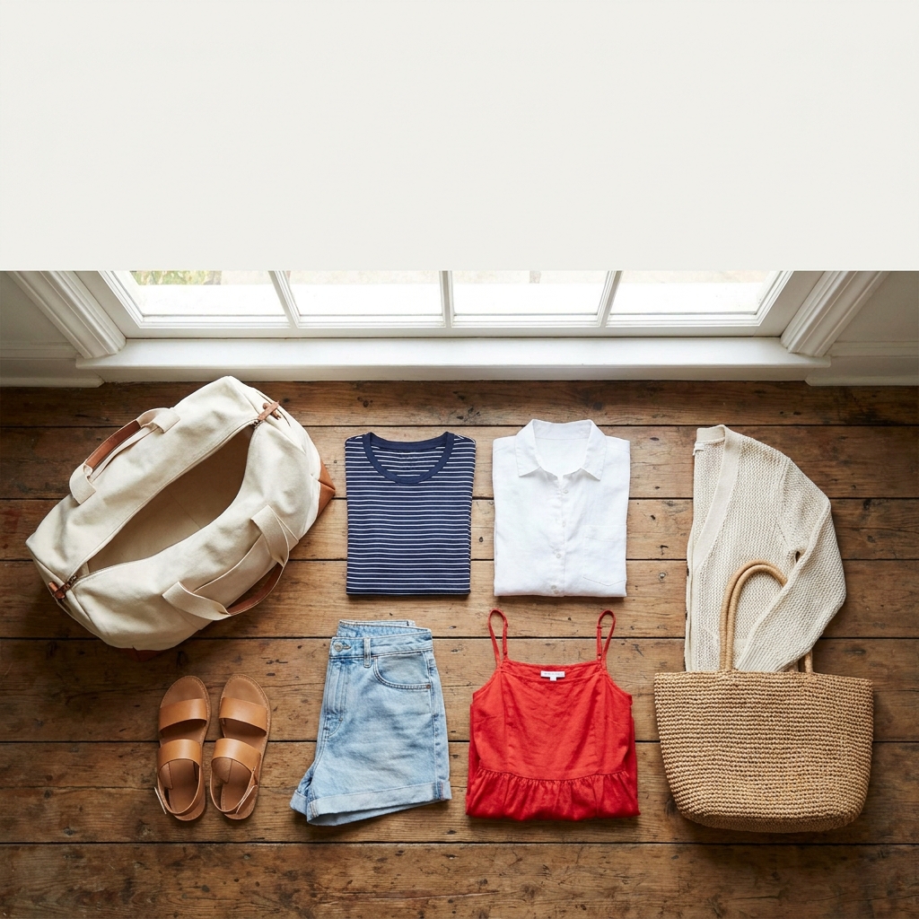 How to plan outfits for a Fourth of July long weekend trip (vacation capsule)