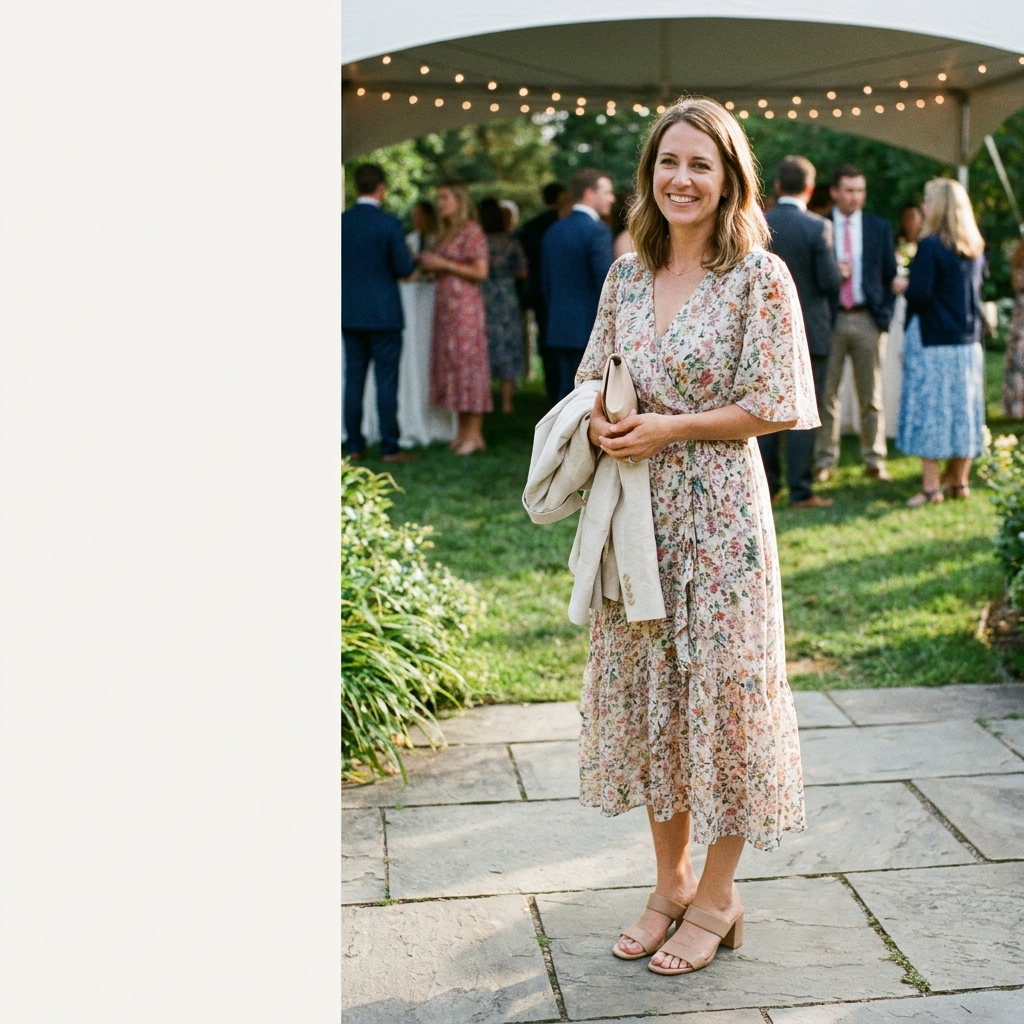 What to wear to a casual summer wedding (guest outfit ideas for women 35+)