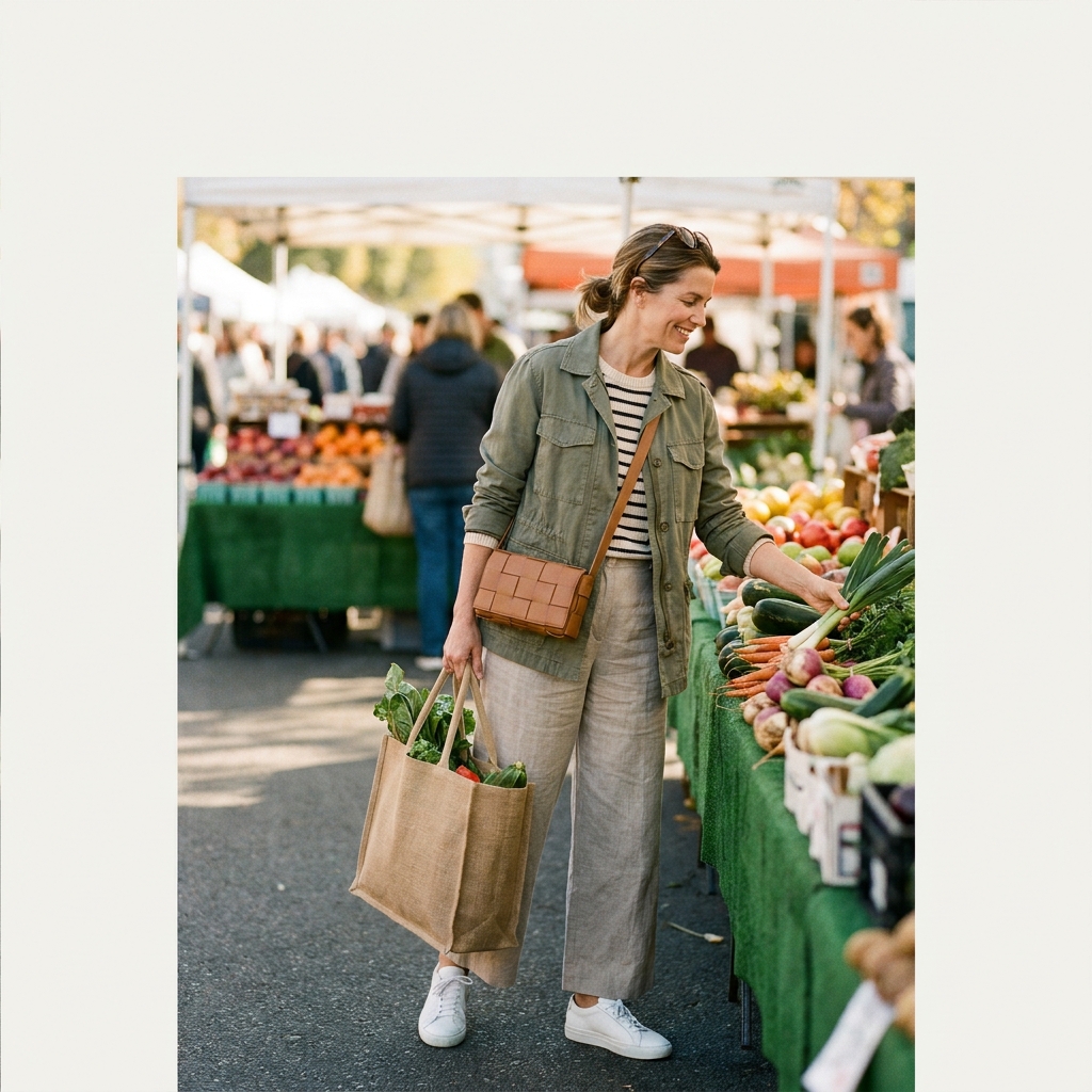 What to wear to the farmers market (comfortable, cute outfits for summer mornings)