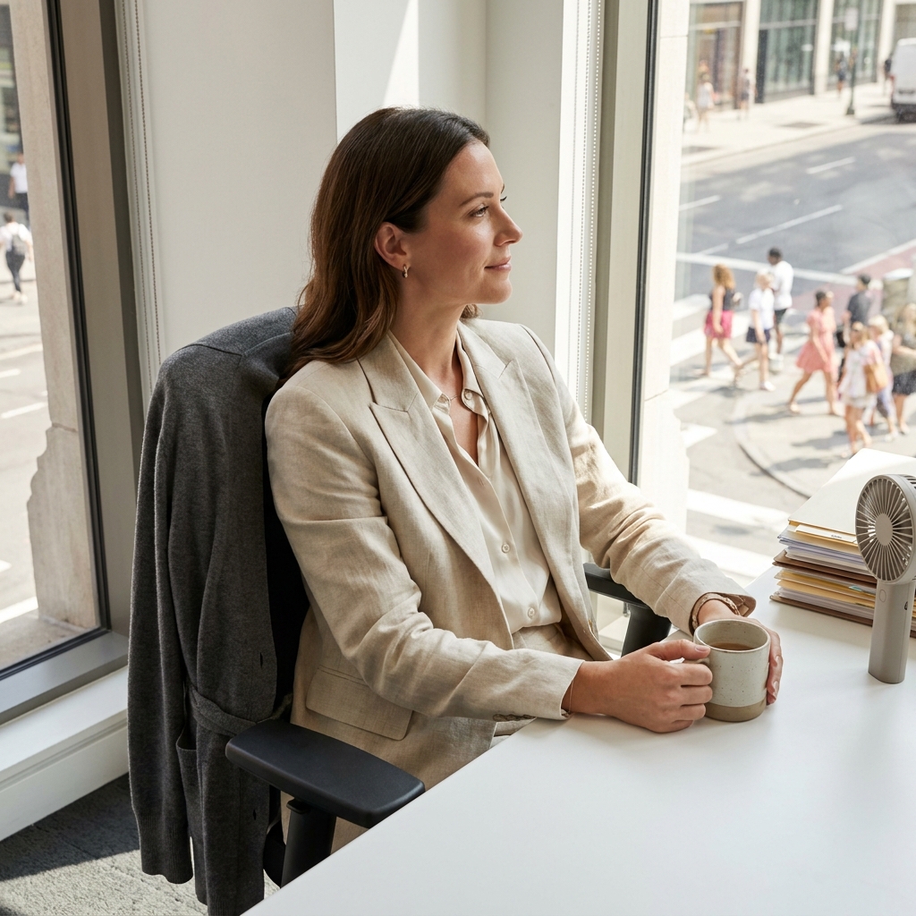 What to wear to an indoor, air-conditioned office in summer (A/C-proof outfits)